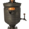 Угольный самовар 5 литров цилиндр "Золотые нити" с трубой для отвода дыма