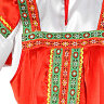 Русский народный костюм "Василиса" женский атласный красный сарафан и блузка