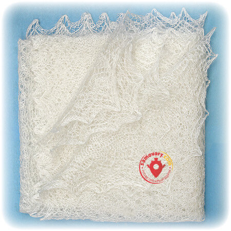 Оренбургский пуховый платок ручной работы, арт. ШП0007, 120х120