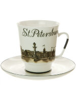 Чашка с блюдцем кофейная форма Майская рисунок До свидания, Петербург 1 ИФЗ